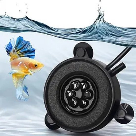 AC Multicolor LED Luchtsteen met Draadloze Bediening – Meest verkocht – Kleurrijke Aquarium Beluchting – Inclusief Afstandsbediening en Luchtslang