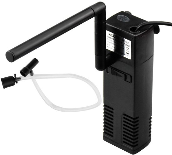 carmderin - Aquarium Binnenfilter - Voor 20-60 L - 3W/4W - Instelbare Pomp - Inclusief Filterspons - Interne Filter voor Aquarium